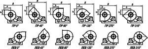 Положения корпуса вентилятора ВР 132-30 исп-5.