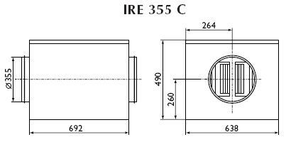 Вентиляторы в изолированном корпусе серии IRE 355 C